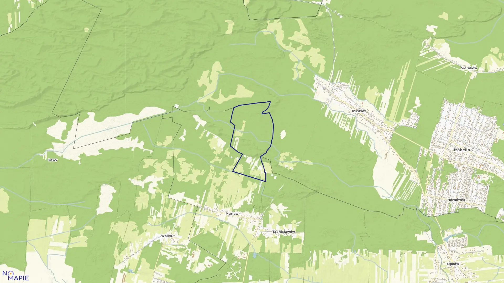 Mapa obrębu BUDA w gminie Stare Babice